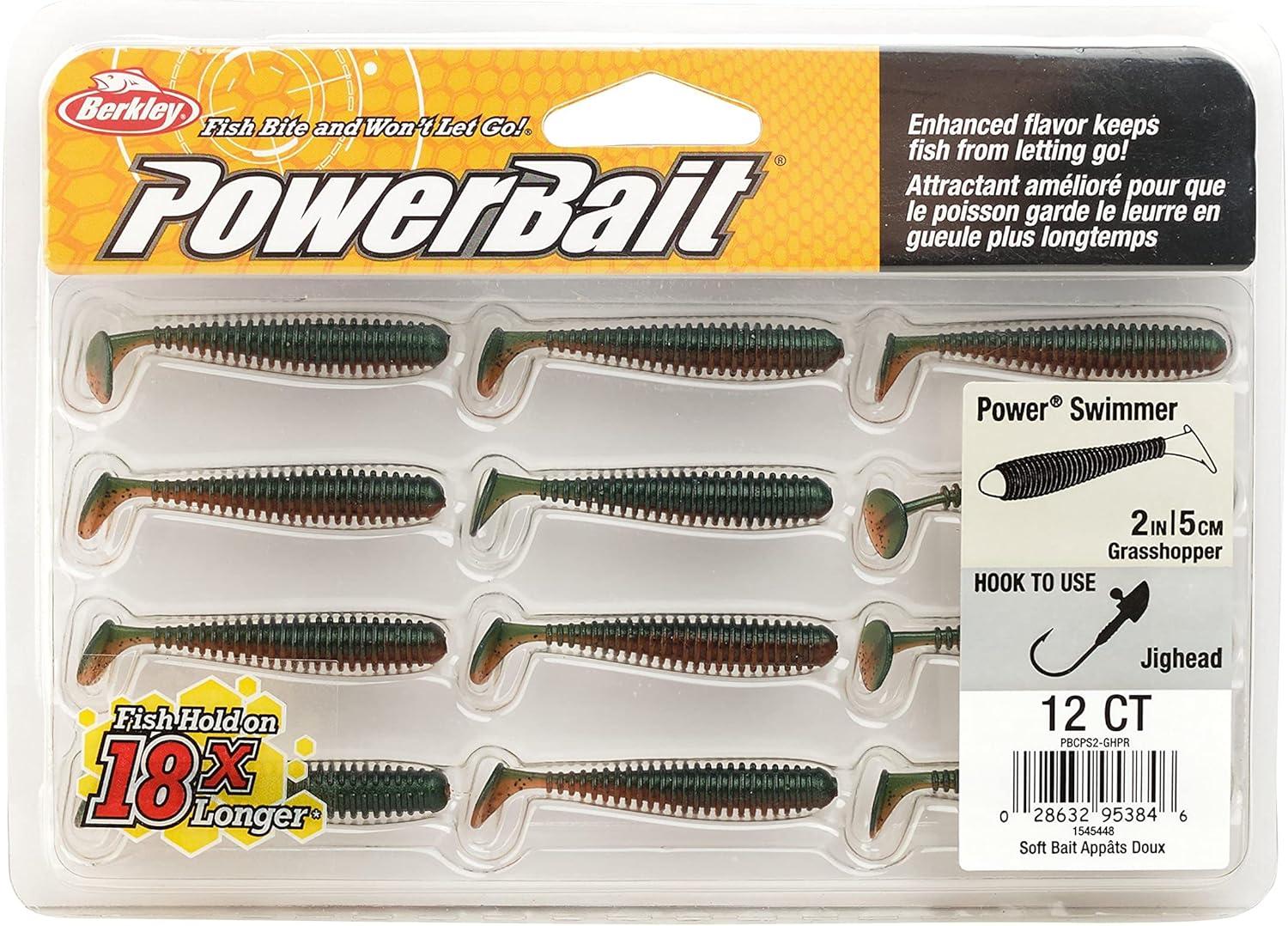 imageBerkley Paddle Tail Trout Fishing Bait 2 in French Pearl Multipurpose Reliable Paddle Tail Actions Eyepopping Colors Multiple Rigging OptionsGrasshopper