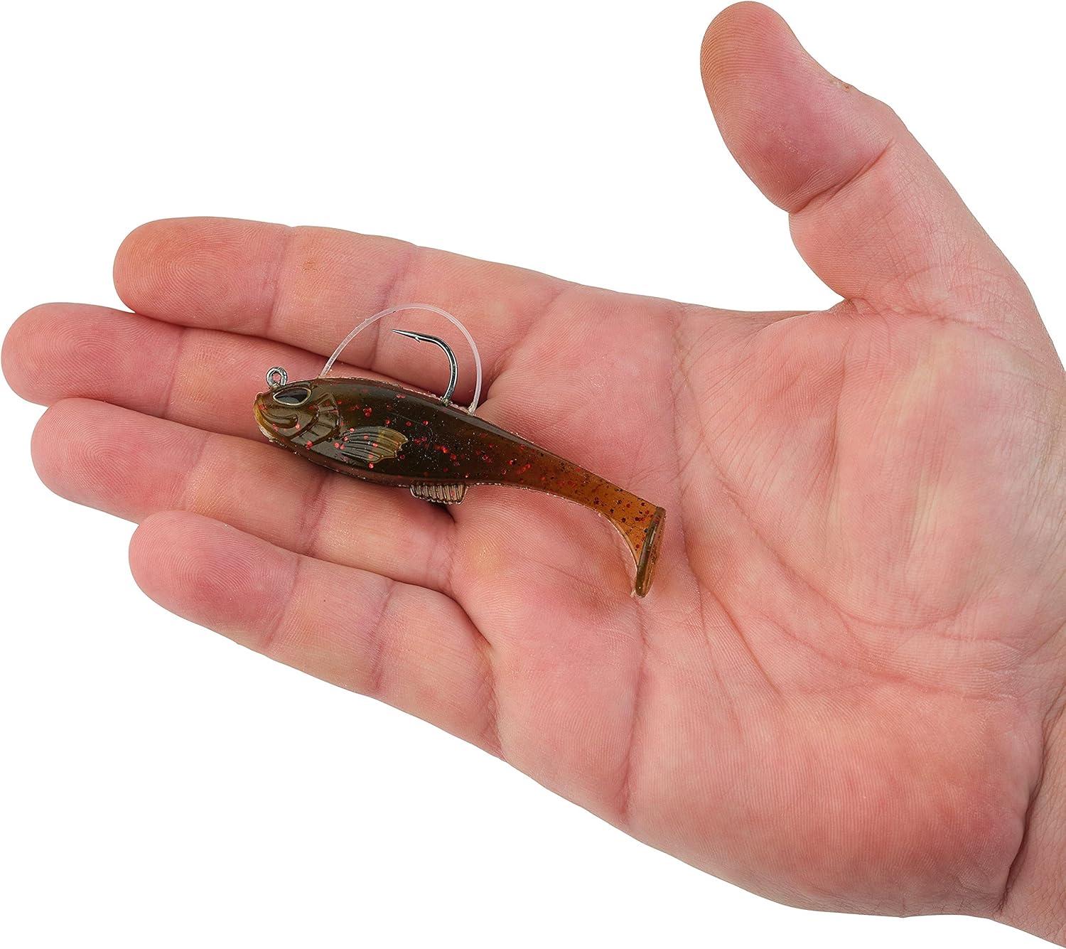 imageBerkley PowerBait Agent E Fishing Soft BaitGreen Pumpkin Red Fleck