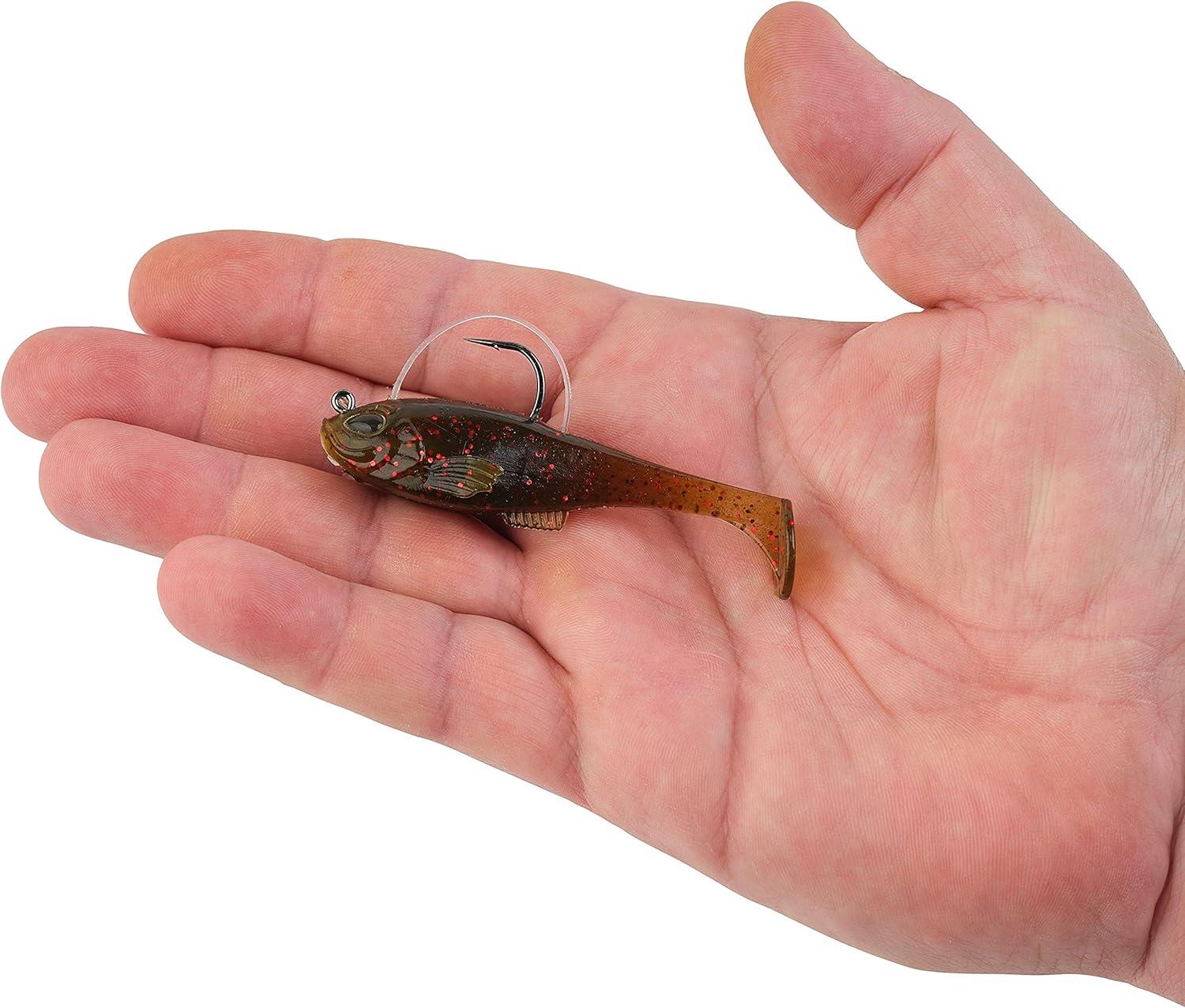 imageBerkley PowerBait Agent E Fishing Soft BaitGreen Pumpkin Red Fleck