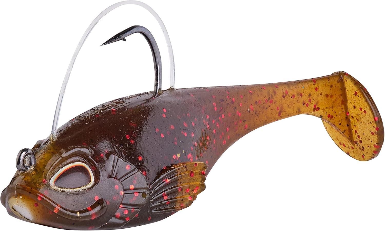 imageBerkley PowerBait Agent E Fishing Soft BaitGreen Pumpkin Red Fleck