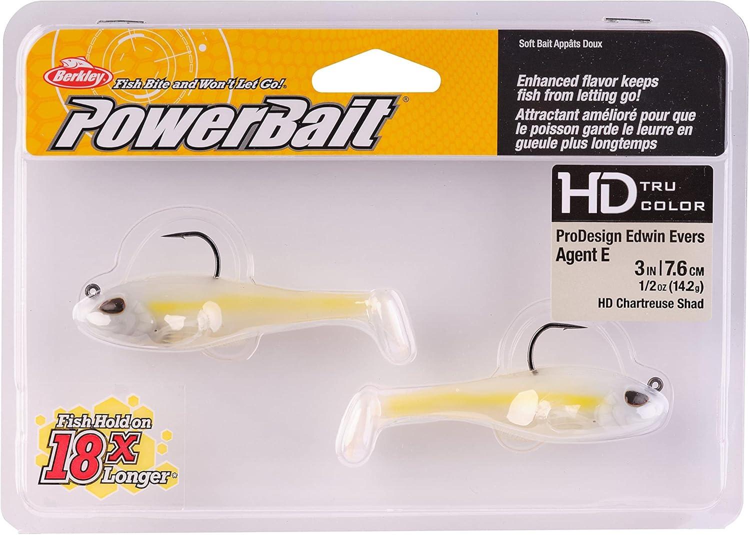 imageBerkley PowerBait Agent E Fishing Soft BaitHD Chartreuse Shad
