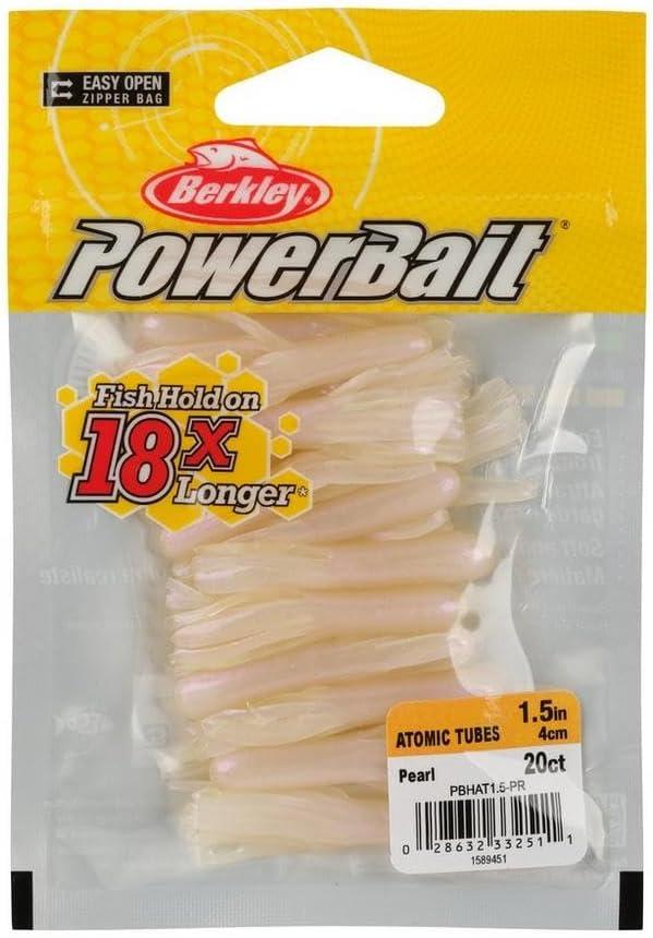 imageBerkley PowerBait Atomic Tubes Fishing Soft BaitPearl