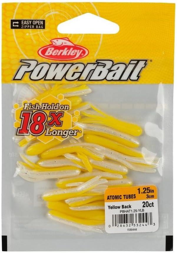 imageBerkley PowerBait Atomic Tubes Fishing Soft BaitYellow Back