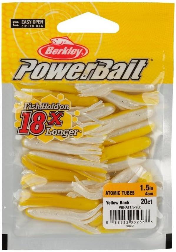 imageBerkley PowerBait Atomic Tubes Fishing Soft BaitYellow Back