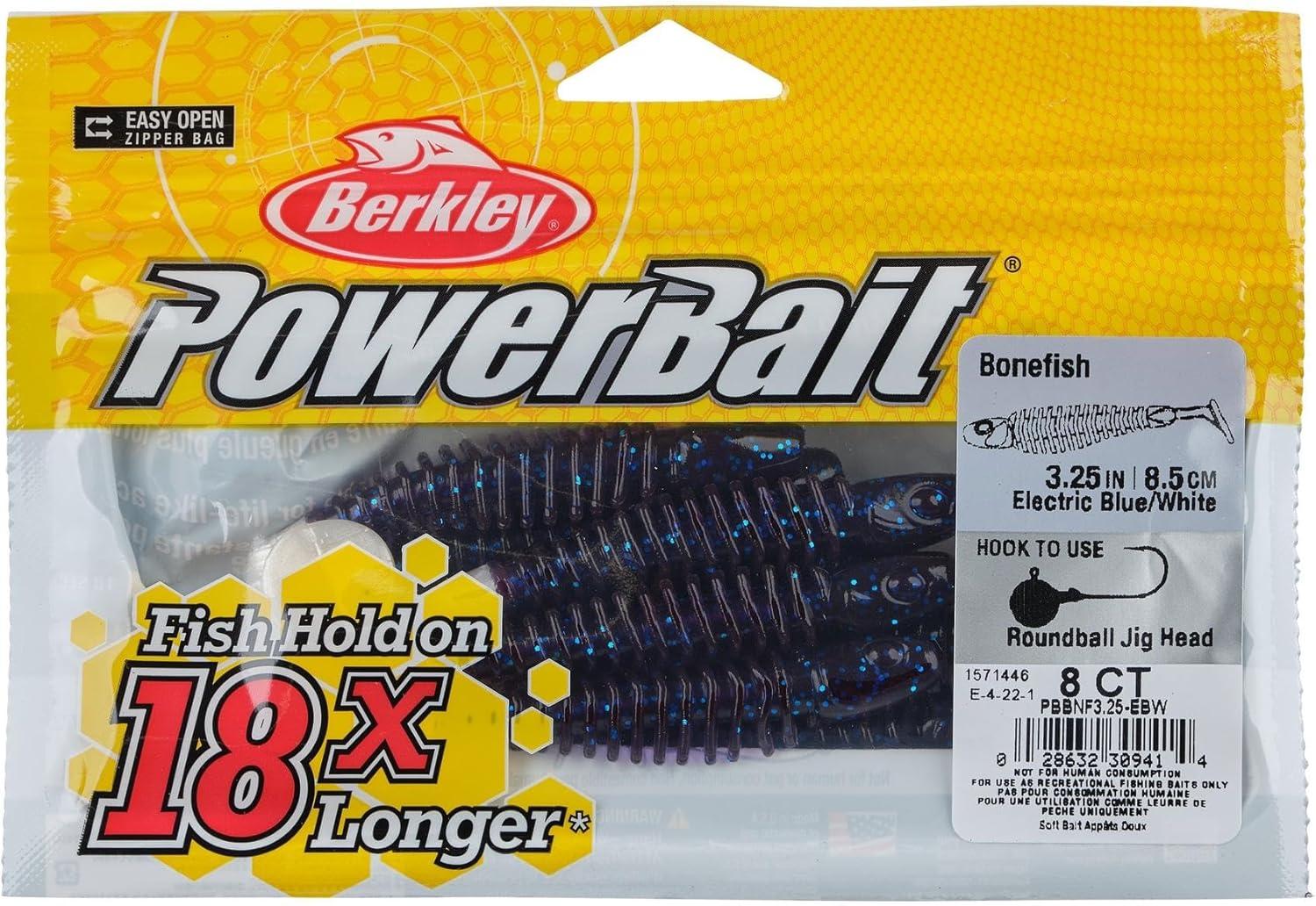 imageBerkley PowerBait Bonefish Fishing Soft BaitElectric BlueWhite