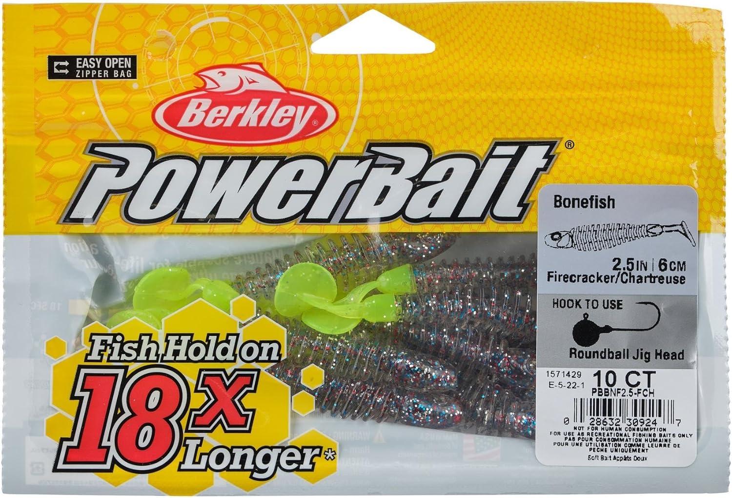 imageBerkley PowerBait Bonefish Fishing Soft BaitFirecrackerChartreuse