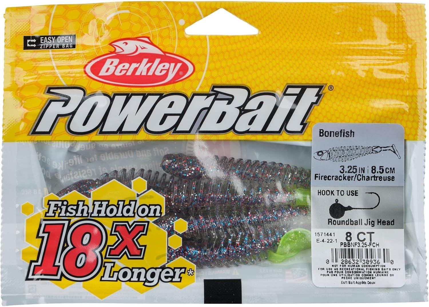 imageBerkley PowerBait Bonefish Fishing Soft BaitFirecrackerChartreuse