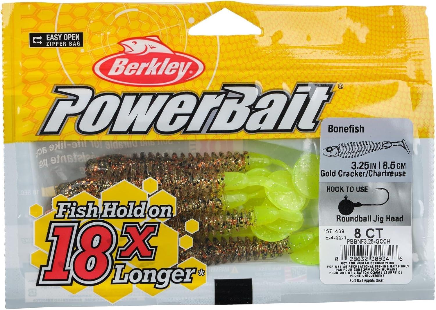 imageBerkley PowerBait Bonefish Fishing Soft BaitGold CrackerChartreuse