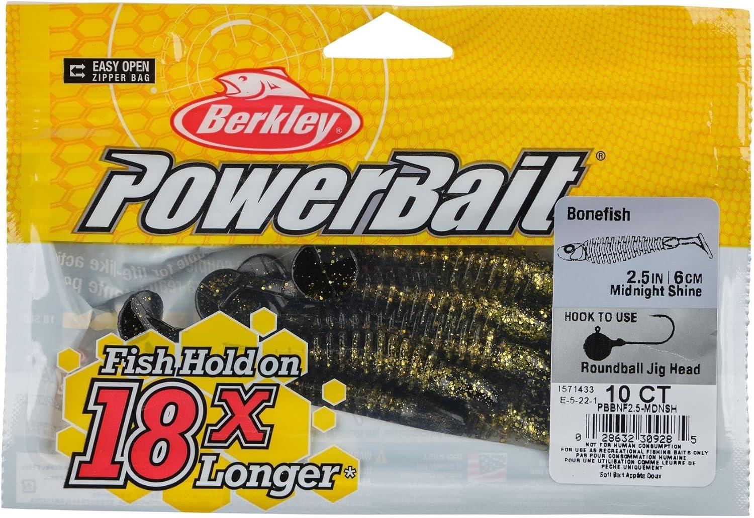 imageBerkley PowerBait Bonefish Fishing Soft BaitMidnight Shine
