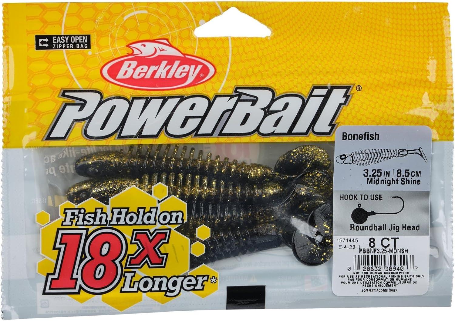 imageBerkley PowerBait Bonefish Fishing Soft BaitMidnight Shine