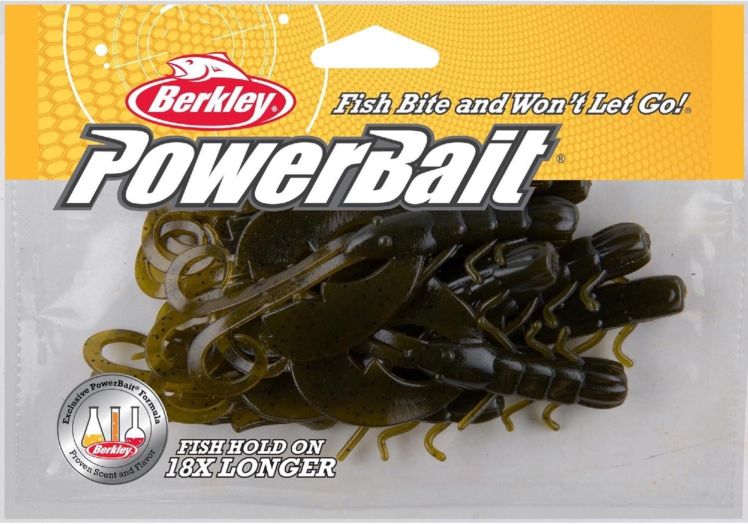 imageBerkley PowerBait Crazy Legs Chigger Craw Soft Plastic Lure 8 Pack Bass FishingGreen Pumpkin