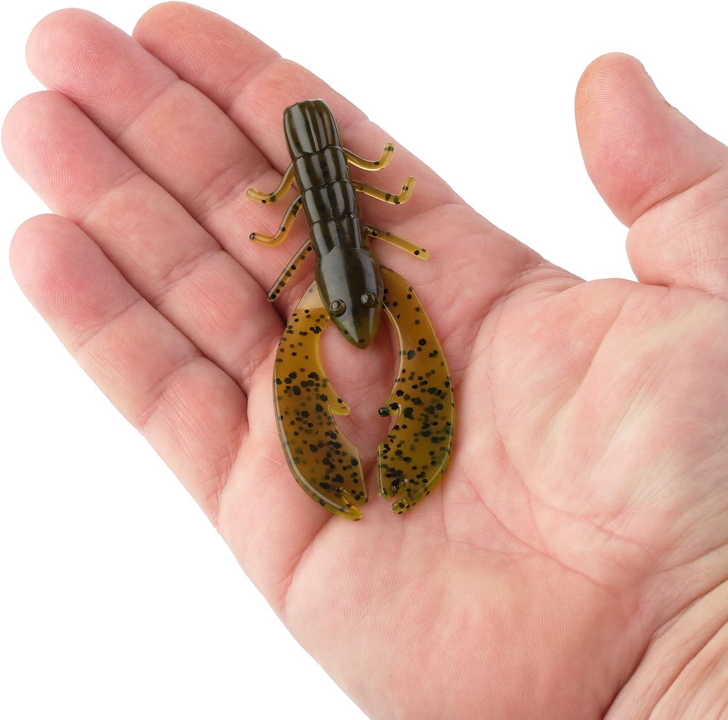 imageBerkley PowerBait Crazy Legs Chigger Craw Soft Plastic Lure 8 Pack Bass FishingSummer Craw