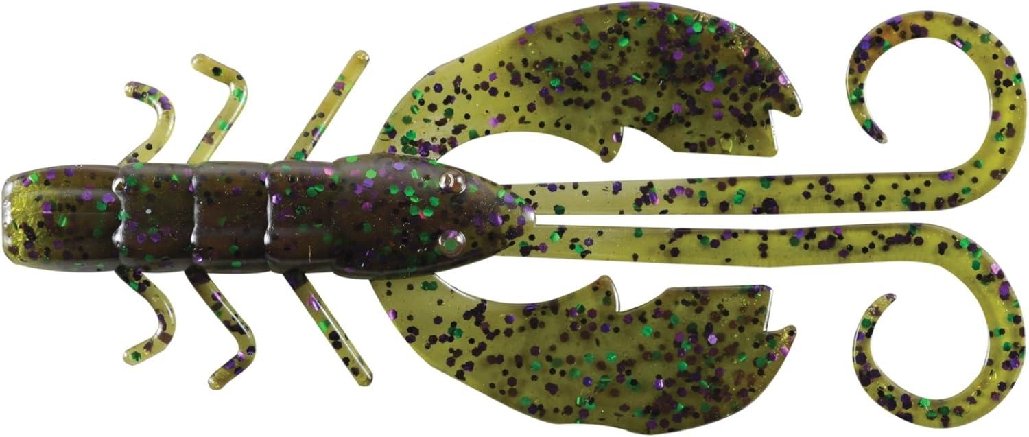 imageBerkley PowerBait Crazy Legs Chigger Craw Soft Plastic Lure 8 Pack Bass FishingWatermelon Candy