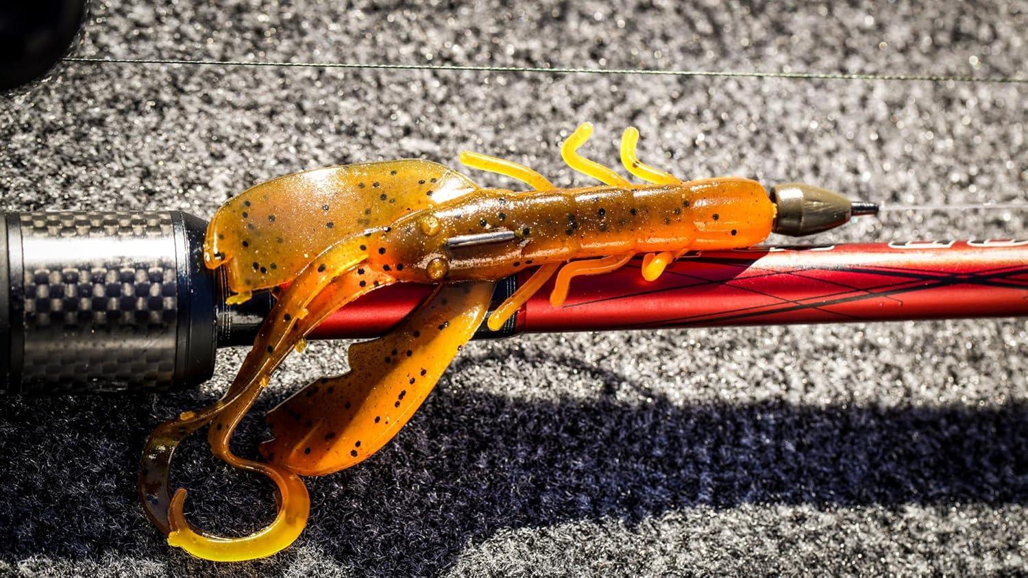 imageBerkley PowerBait Crazy Legs Chigger Craw Soft Plastic Lure 8 Pack Bass FishingWatermelon Candy