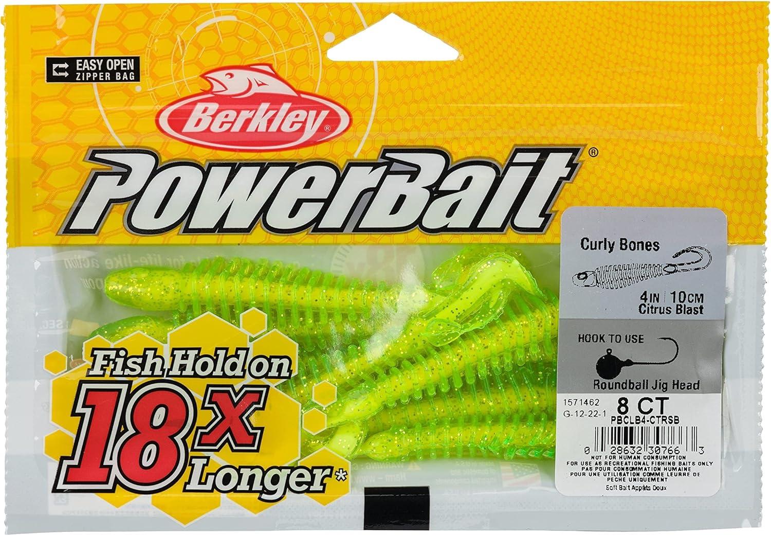 imageBerkley PowerBait Curly Bones Fishing Soft BaitCitrus Blast