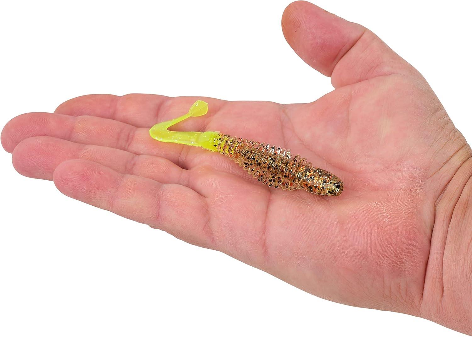 imageBerkley PowerBait Curly Bones Fishing Soft BaitGold CrackerChartreuse