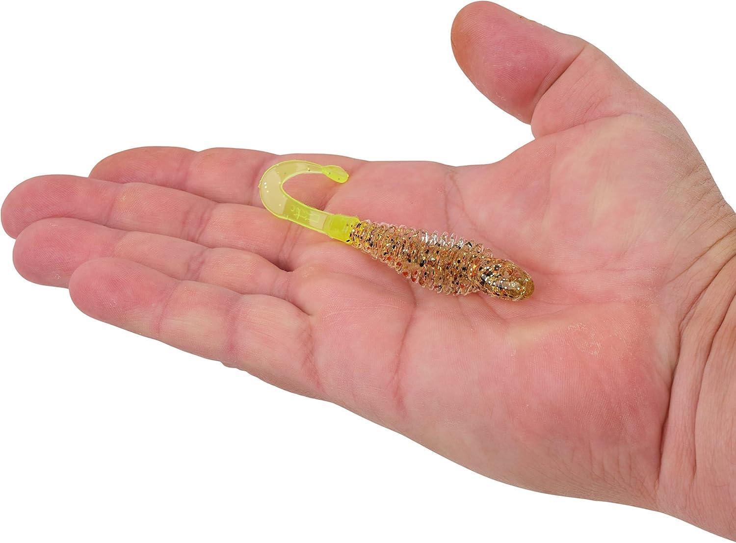 imageBerkley PowerBait Curly Bones Fishing Soft BaitGold CrackerChartreuse