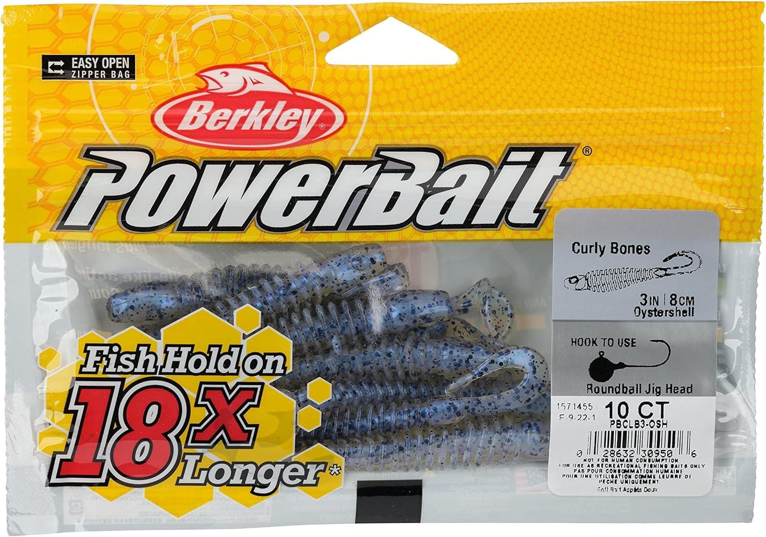 imageBerkley PowerBait Curly Bones Fishing Soft BaitOyster Shell