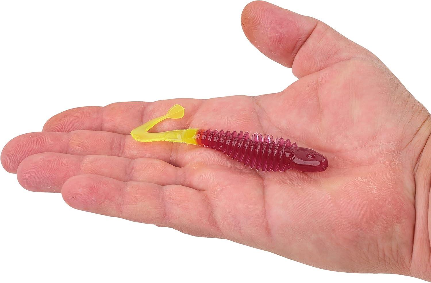 imageBerkley PowerBait Curly Bones Fishing Soft BaitPurpleChartreuse