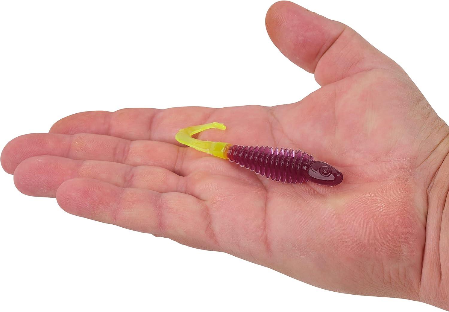 imageBerkley PowerBait Curly Bones Fishing Soft BaitPurpleChartreuse