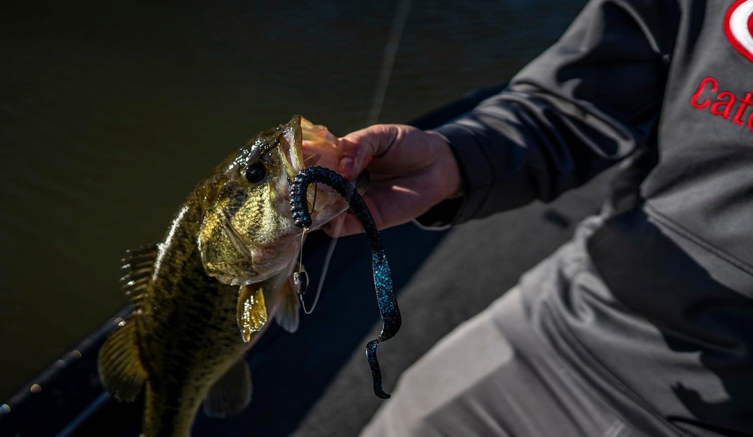 imageBerkley PowerBait Power Worms Fishing Soft BaitGreen Pumpkin