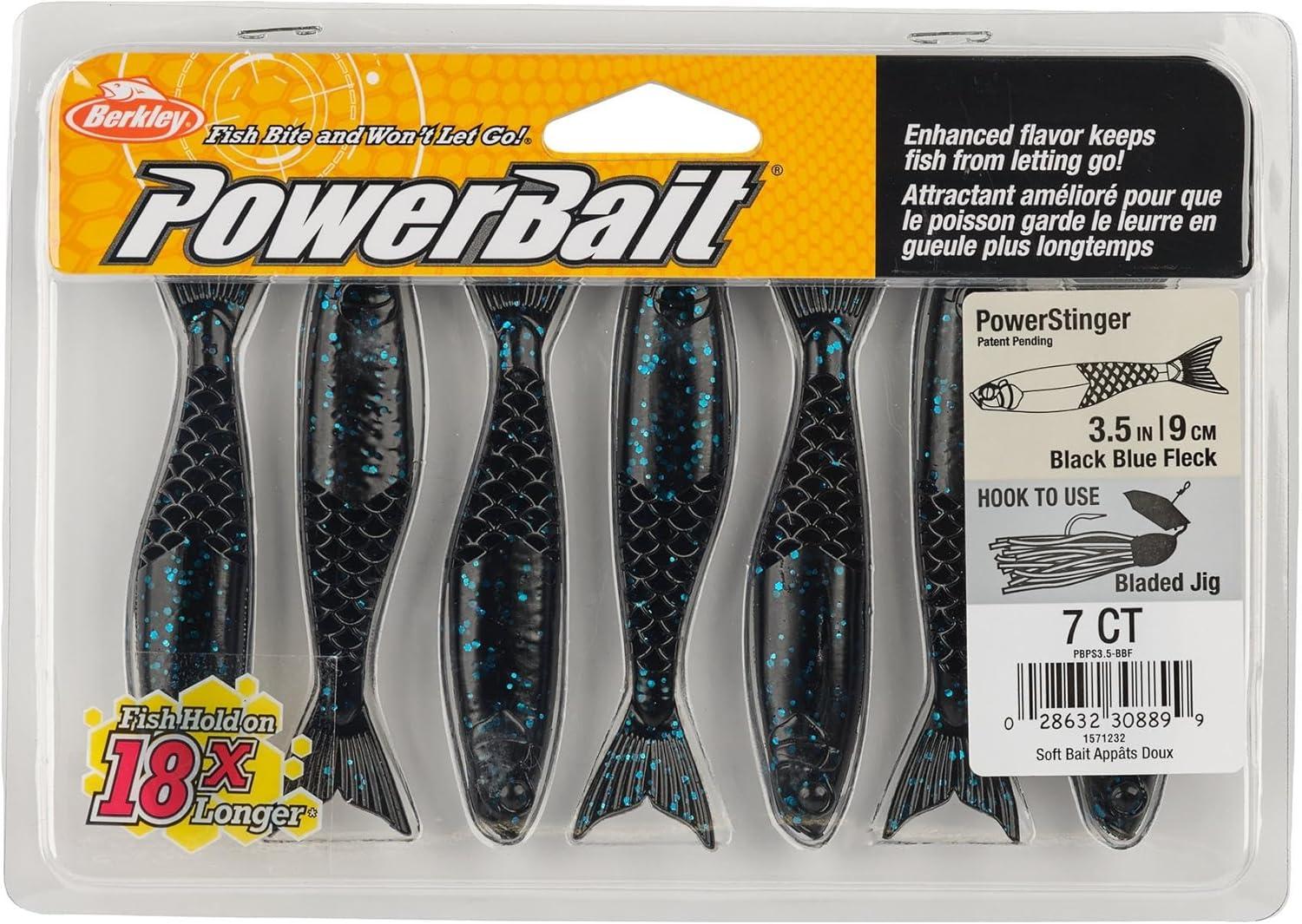 imageBerkley PowerBait PowerStinger Fishing Soft BaitBlack Blue Fleck