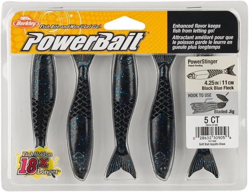 imageBerkley PowerBait PowerStinger Fishing Soft BaitBlack Blue Fleck