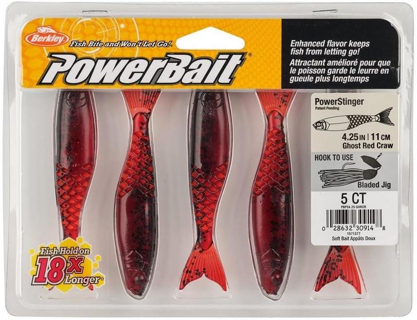 imageBerkley PowerBait PowerStinger Fishing Soft BaitGhost Red Craw