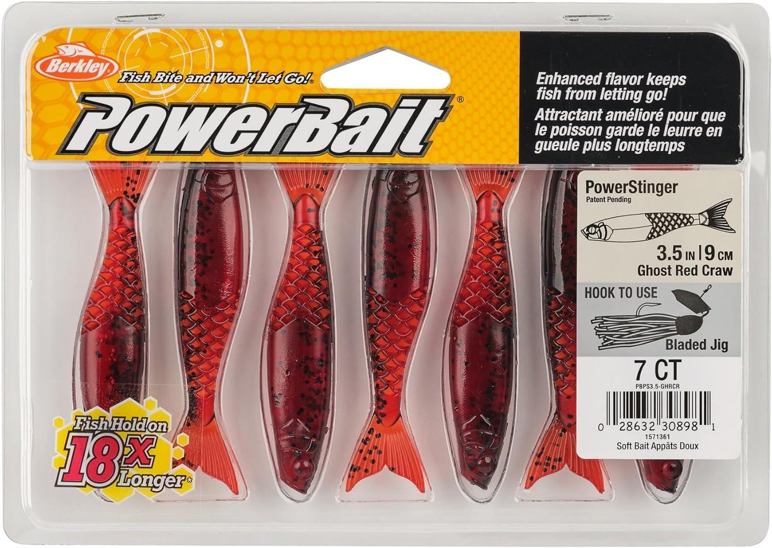 imageBerkley PowerBait PowerStinger Fishing Soft BaitGhost Red Craw