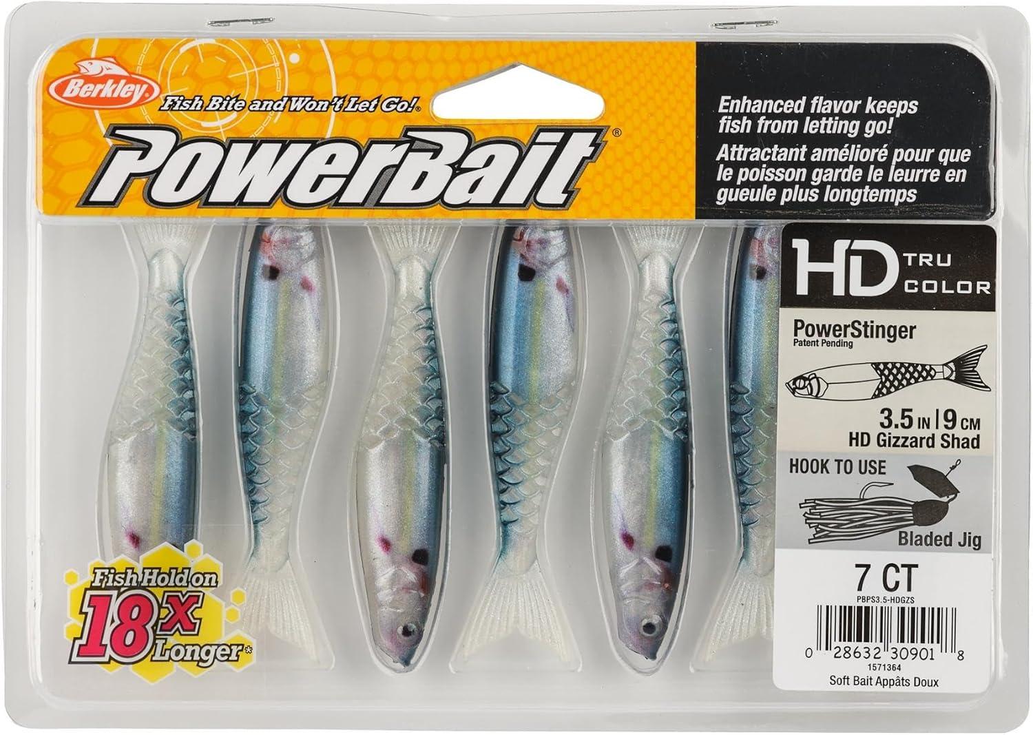 imageBerkley PowerBait PowerStinger Fishing Soft BaitHD Gizzard Shad
