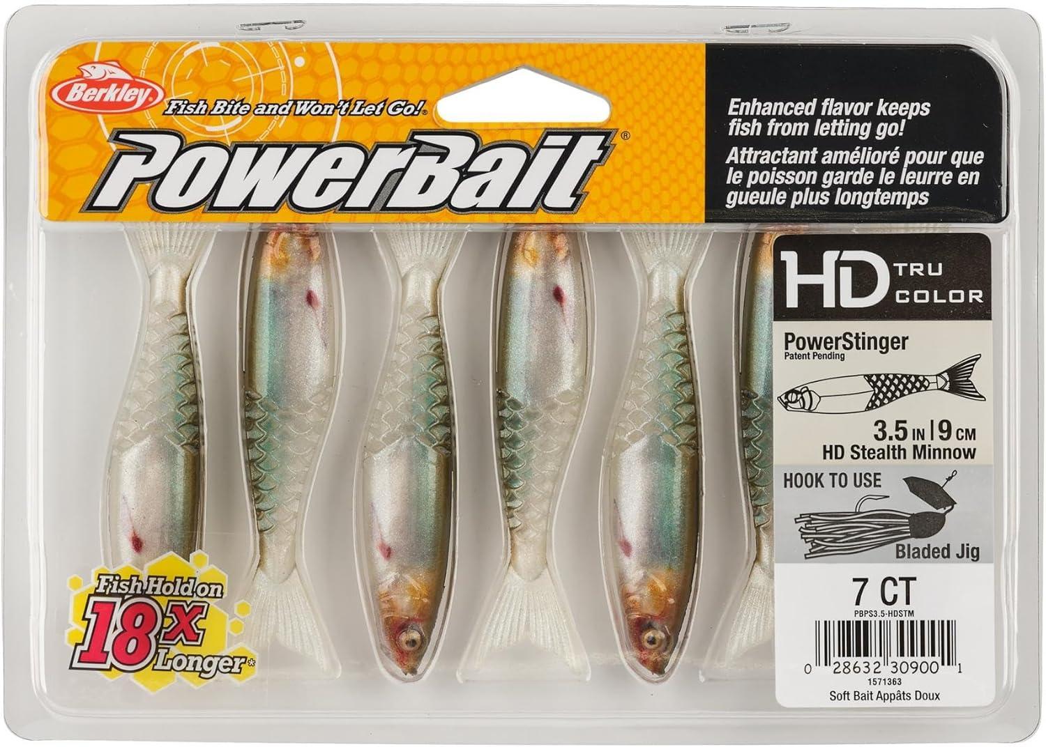 imageBerkley PowerBait PowerStinger Fishing Soft BaitHD Stealth Minnow