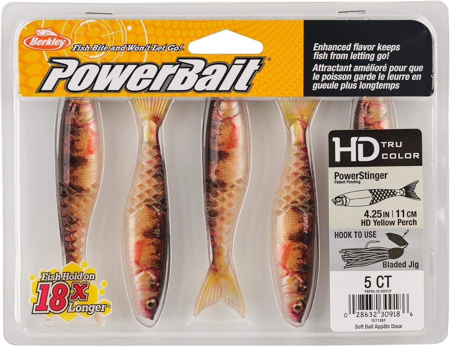 imageBerkley PowerBait PowerStinger Fishing Soft BaitHD Yellow Perch