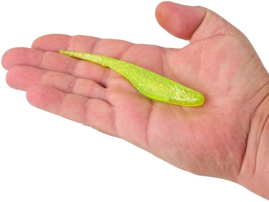 imageBerkley PowerBait Saltwater Bonga Shad Fishing Soft BaitChartreuse Silver Flash