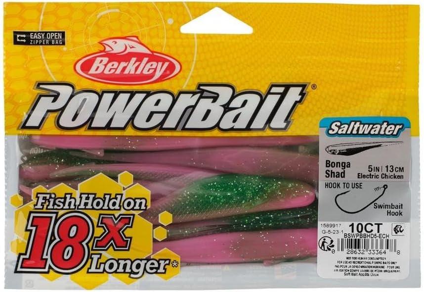 imageBerkley PowerBait Saltwater Bonga Shad Fishing Soft BaitElectric Chicken