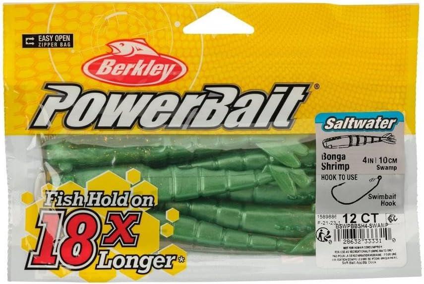 imageBerkley PowerBait Saltwater Bonga Shrimp Fishing Soft Bait Irresistible Scent and Flavor Realistic Shrimp Profile and Action Perfect for Redfish Trout Snook and MoreSwamp