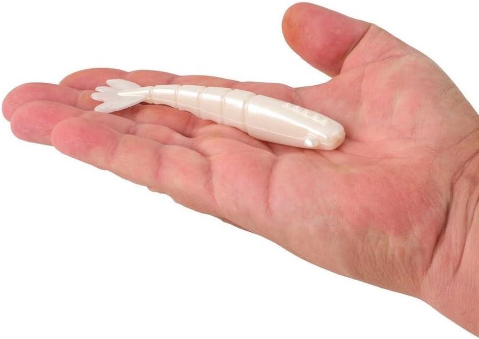 imageBerkley PowerBait Saltwater Bonga Shrimp Fishing Soft Bait Irresistible Scent and Flavor Realistic Shrimp Profile and Action Perfect for Redfish Trout Snook and MorePearl White
