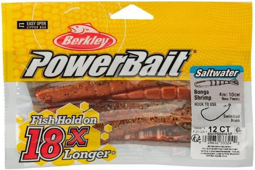 imageBerkley PowerBait Saltwater Bonga Shrimp Fishing Soft Bait Irresistible Scent and Flavor Realistic Shrimp Profile and Action Perfect for Redfish Trout Snook and MoreNew Penny