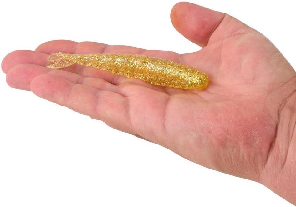 imageBerkley PowerBait Saltwater Bonga Shrimp Fishing Soft Bait Irresistible Scent and Flavor Realistic Shrimp Profile and Action Perfect for Redfish Trout Snook and MoreGold