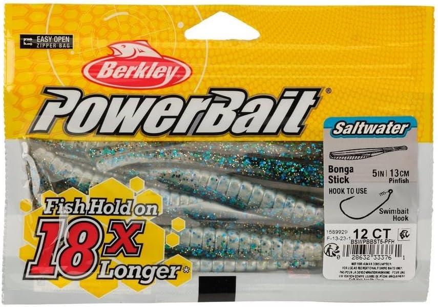 imageBerkley PowerBait Saltwater Bonga Stick Fishing Soft Bait Irresistible Scent and Flavor Ideal for Bass Redfish Trout and MoreHD Pinfish