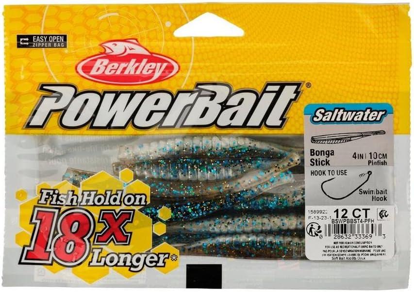 imageBerkley PowerBait Saltwater Bonga Stick Fishing Soft Bait Irresistible Scent and Flavor Ideal for Bass Redfish Trout and MoreHD Pinfish