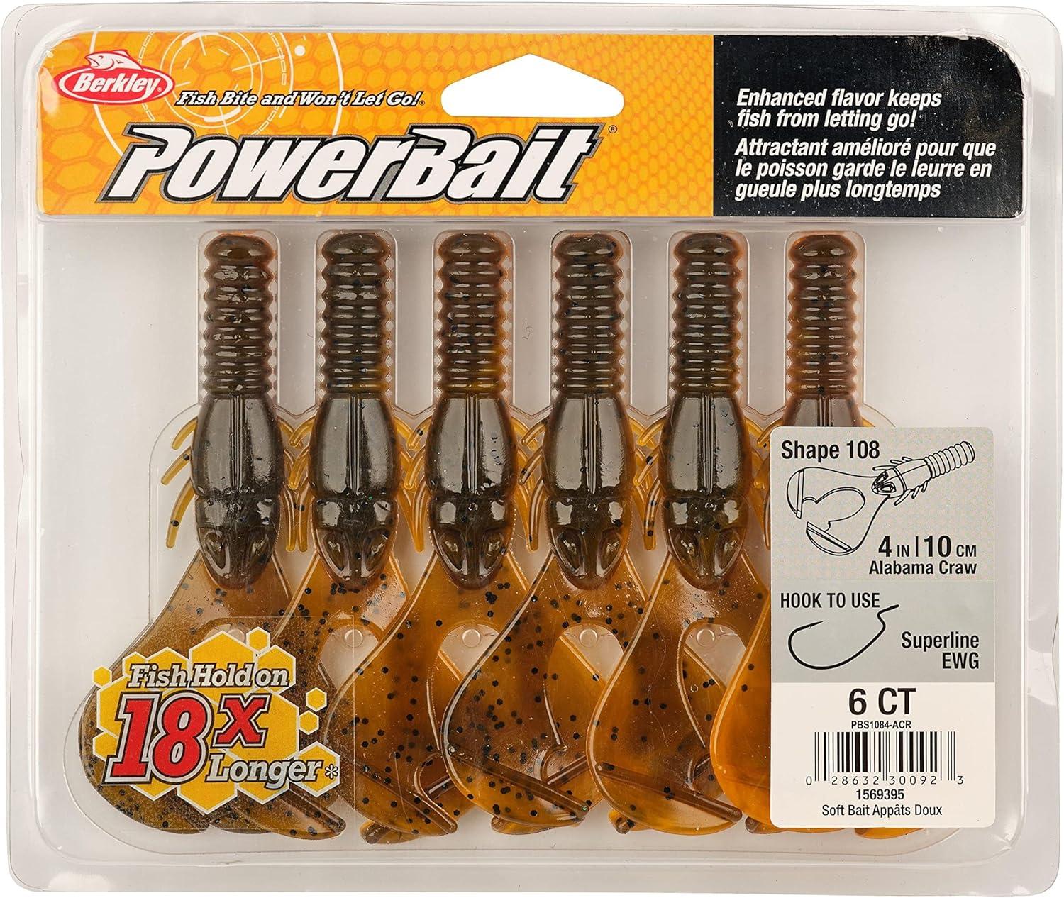 imageBerkley PowerBait Shape 108 Fishing Soft BaitAlabama Craw