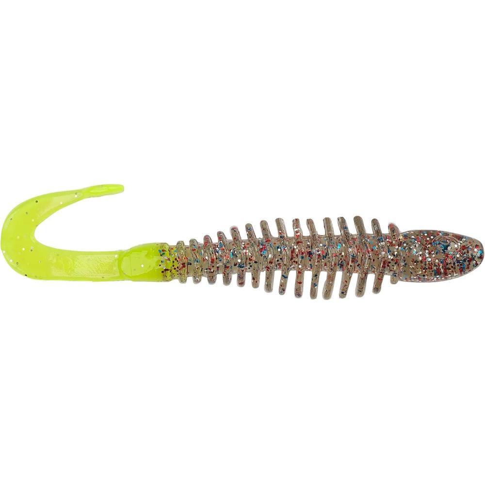 imageBerkley PowerBait Curly Bones Fishing Soft BaitFirecrackerChartreuse