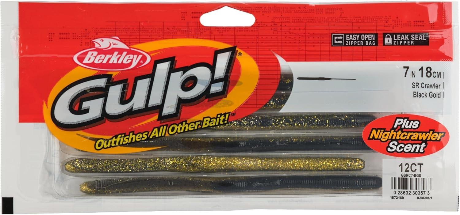 imageBerkley Gulp SR Crawler Fishing Soft BaitBlack Gold