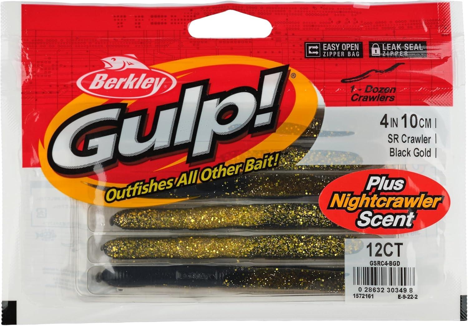 imageBerkley Gulp SR Crawler Fishing Soft BaitBlack Gold