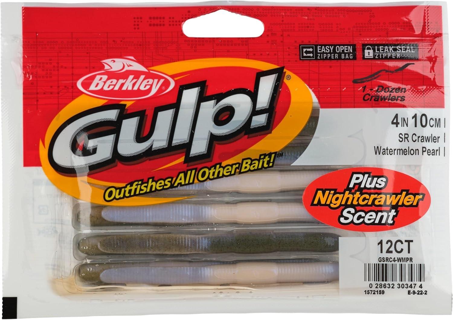 imageBerkley Gulp SR Crawler Fishing Soft BaitWatermelon Pearl
