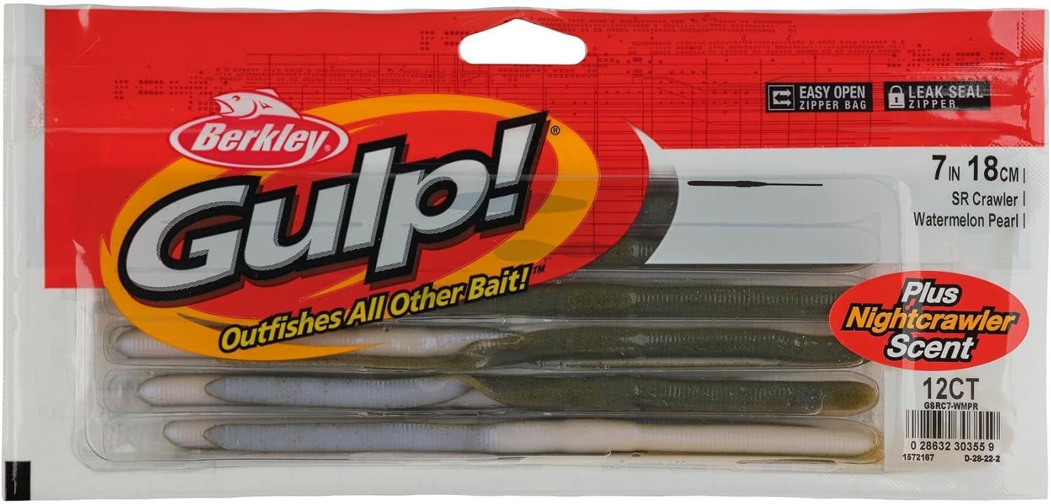 imageBerkley Gulp SR Crawler Fishing Soft BaitWatermelon Pearl