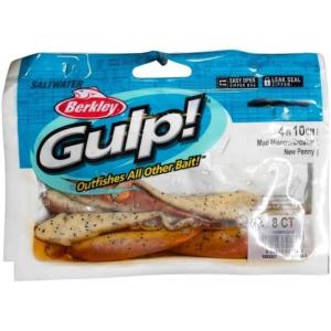 Berkley Gulp! Mud Minnow/Croaker Saltwater Fishing Soft Bait(New Penny)