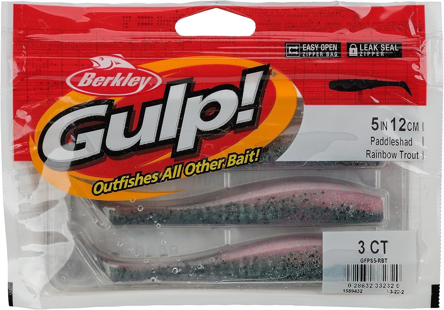 imageBerkley Gulp Paddleshad Fishing Bait Rainbow Trout 5in Extreme Scent Dispersion Realistic Baitfish Profile Ideal for Bass Trout Walleye Pike and More