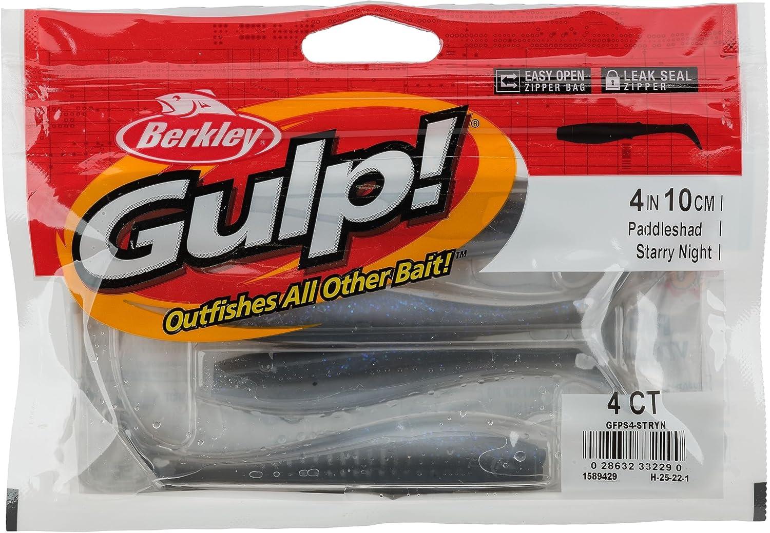 imageBerkley Gulp Paddleshad Fishing Bait Starry Night 4in Extreme Scent Dispersion Realistic Baitfish Profile Ideal for Bass Trout Walleye Pike and More