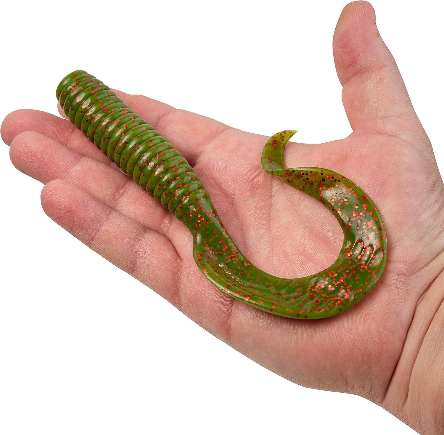imageBerkley Gulp Grub Saltwater Fishing Soft BaitMotor Oil Red Fleck